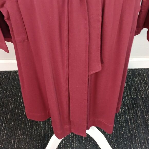 Natori Men Burgundy Hooded Robe sz M - Picture 5 of 15